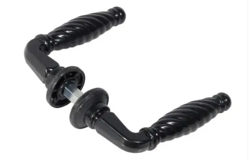 Béquilles doubles Rustique Carré 8mm pour portail Aluminium Noir 435TX