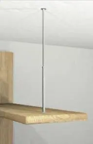 Support Baldaquin Télescopique M1005-[Finition:Nickel satiné]