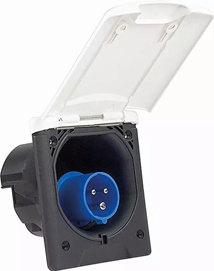 Fiches d'alimentation CEI pour caravanes blanc - SCHWABE - 62470