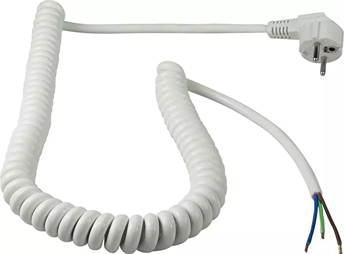 Câble de raccordement spirale 1/2.5M blanc - SCHWABE - 70423