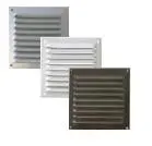 Grille aération en alu blanc avec moustiquaire-[Dimensions:140 x 250]