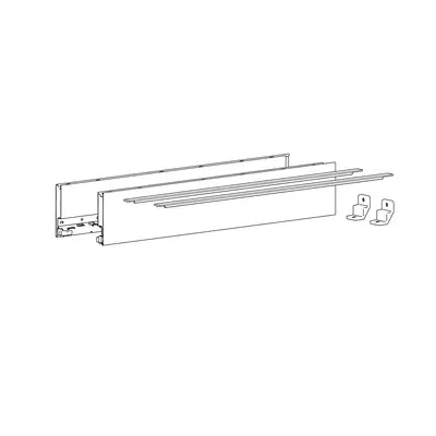 Profilé latéral de tiroir AvanTech YOU, H101mm, argent, gauche et droite - HETTICH - 9353