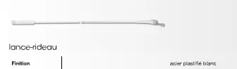 Lance rideau Ac. Blanc Cessot-[Longueur:1.00 ML]