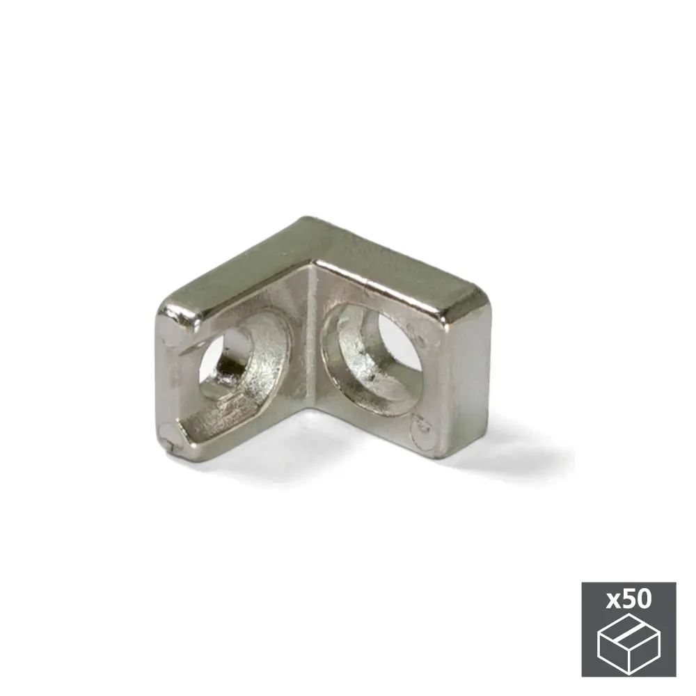 Equerre d'assemblage Emuca 20,5 x 20,7 mm à 2 trous