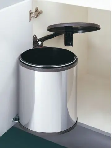 Poubelle simple 20 litres Inox   Hailo 3740-10