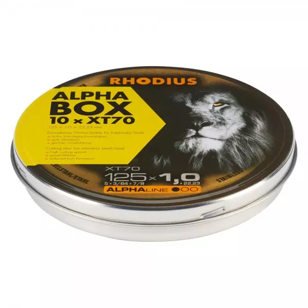 Disque à Tronçonner pour Acier-Inox x10P -  XT70. -  125X1.5X22.23 - 211083