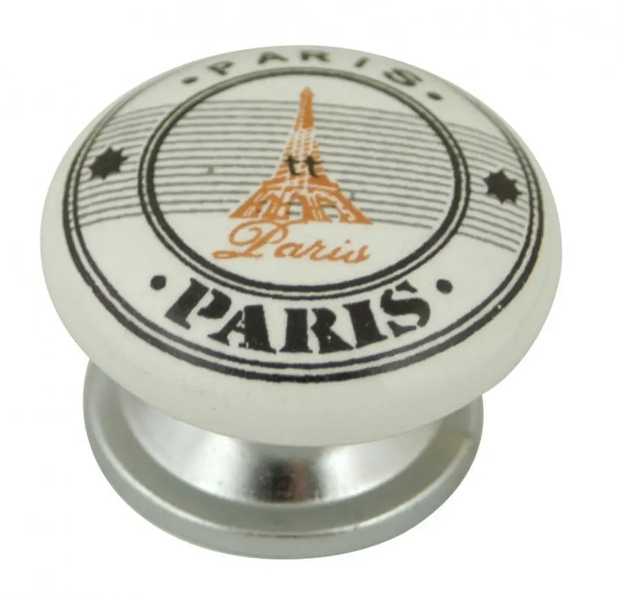 Bouton porcelaine PARIS   B0463/S