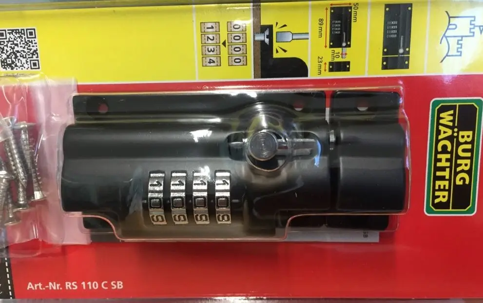 Verrou targette à code BURG