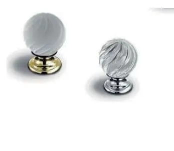 Bouton cristal / chrome  9912 / 9913-[Diamètre:30mm]