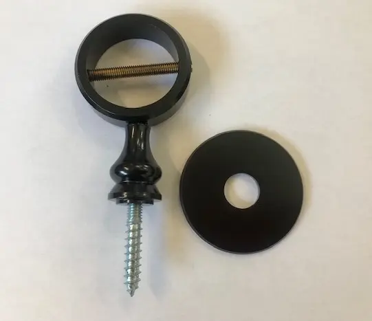 Anneau + rosace Noir pour corde de rampe D32mm