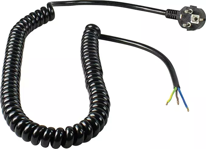 Câble de raccordement spirale 1/2.5M noir - SCHWABE - 70424