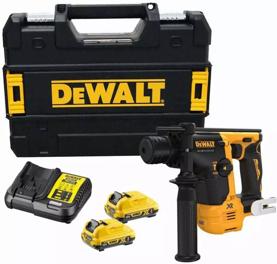Perforateur ultra compacte DEWALT SDS-Plus XR 12V - 2 batteries 3Ah - DCH072L2-QW