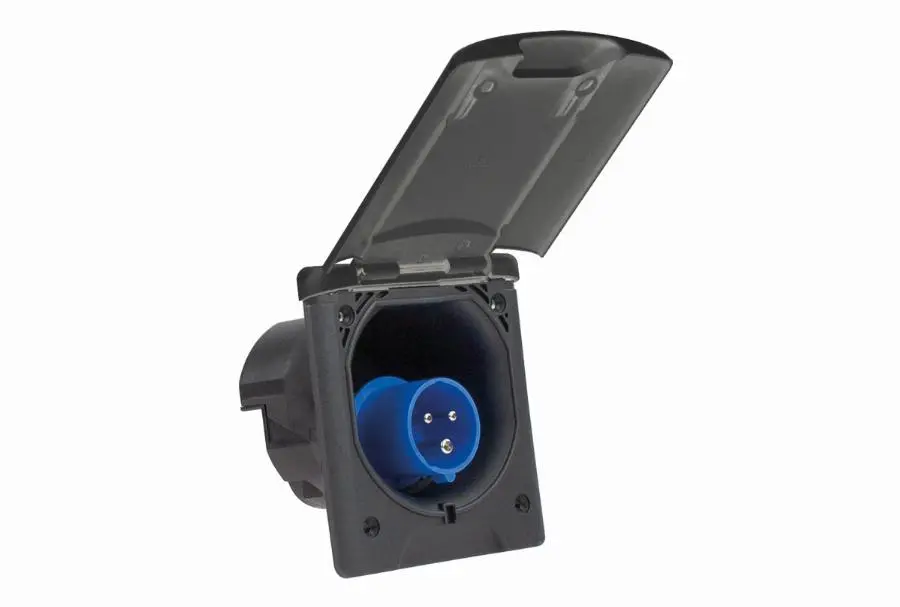 Fiches d'alimentation CEI pour caravanes gris - SCHWABE - 62472