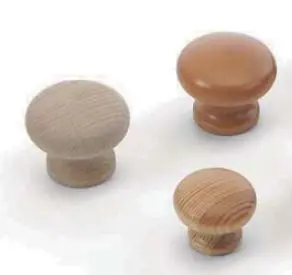 Bouton Bois  9062 /9063-[Diamètre:40mm]-[Finition:Pin Verni]