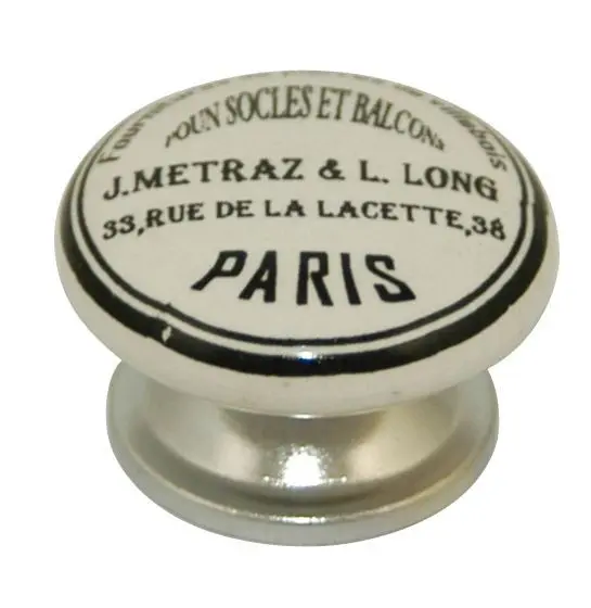 Bouton porcelaine PARIS PUB   B0466/S