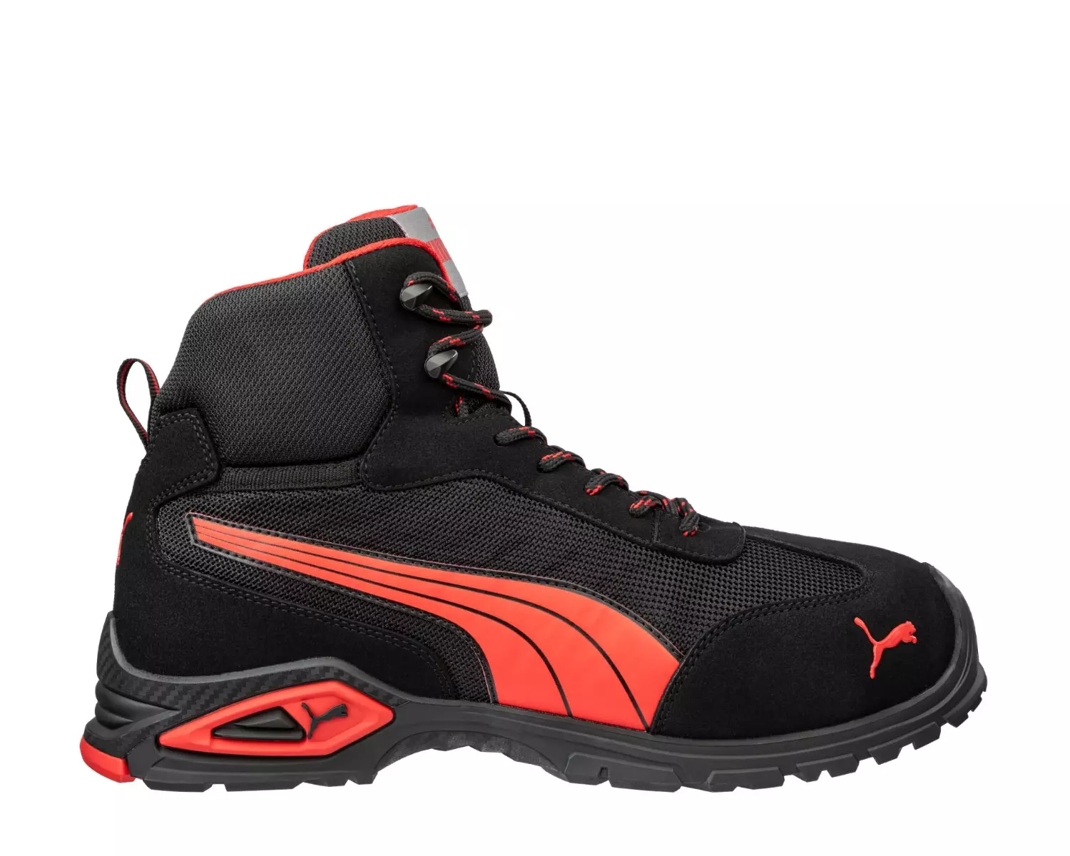 Chaussures de sécurité S1PL MADRID MID noir/rouge - PUMA SAFETY - 642740210000039