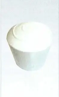 Embout de tube rond enveloppant caoutchouc blanc-[Diamètre:25mm]