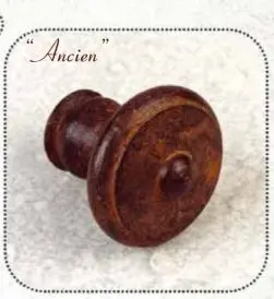 Bouton de meuble DU 9068 Fer rouillé ciré-[Diamètre:35mm]