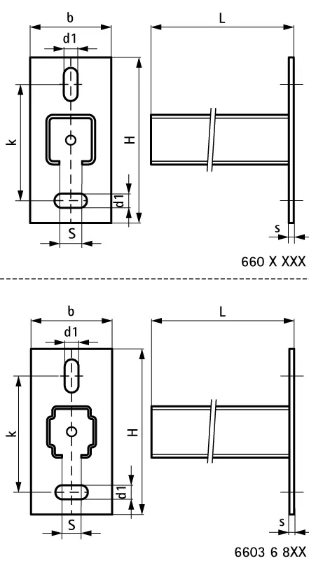 Consoles murales WALRAVEN BIS RapidRail® BUP1000 200 mm - pour rail WM0 - 6603019