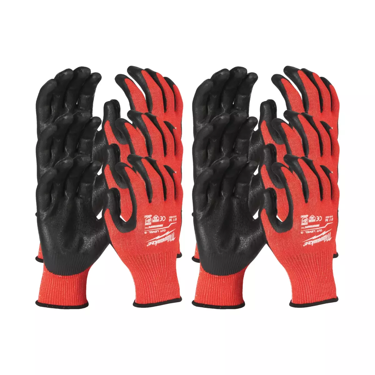 Gants de travail anti coupure 3/C - 9/L - 12 paires - MILWAUKEE - 4932471619