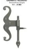 Charnière Moustache 21202 150x65-[Finition:SP]