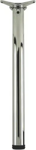Pied de table D.80mm Ht 1100cm Chromé ou Blanc-[Finition:Laqué blanc]