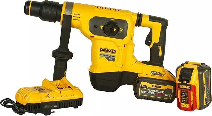 Marteau XR FLEXVOLT SDS Max - 6,0J 54V - DEWALT - avec 2 batteries 54V 9.0Ah - chargeur - coffret - DCH481X2