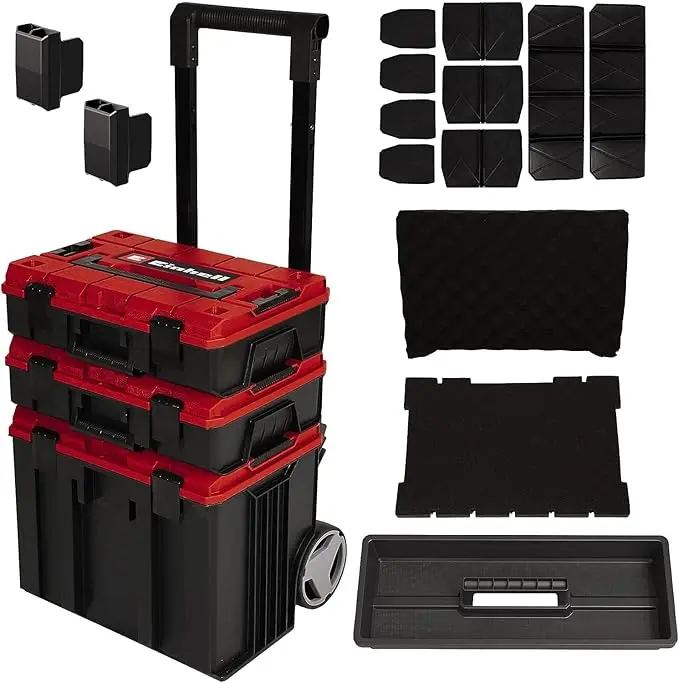 Tour de rangement E-Case avec roues - E-CASE-SYSTEM - EINHELL - 4540015