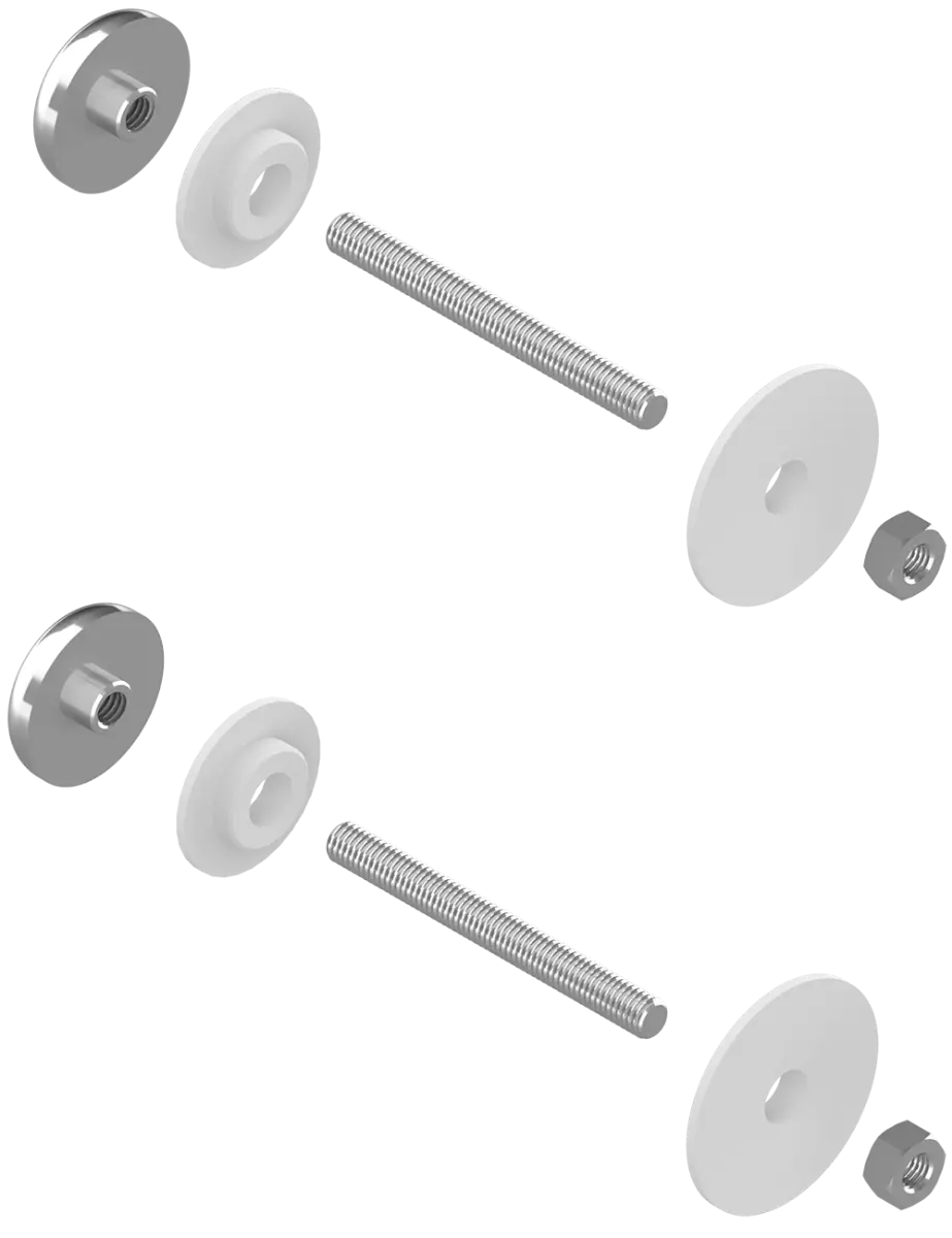 Kit fixation traversante DIVA pour 1 poignée sur porte en verre LA CROISÉE DS - DS7367