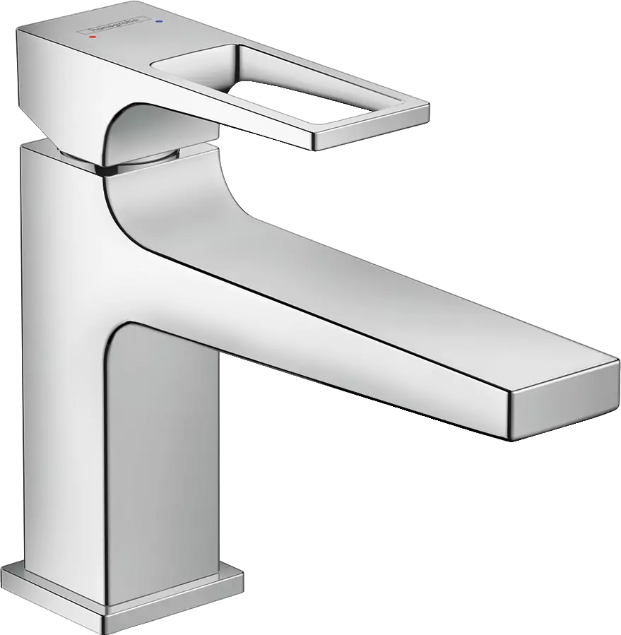 Mitigeur de lavabo HANSGROHE Metropol  poignée étrier bec long, bonde Push-Open chromé - 74502000