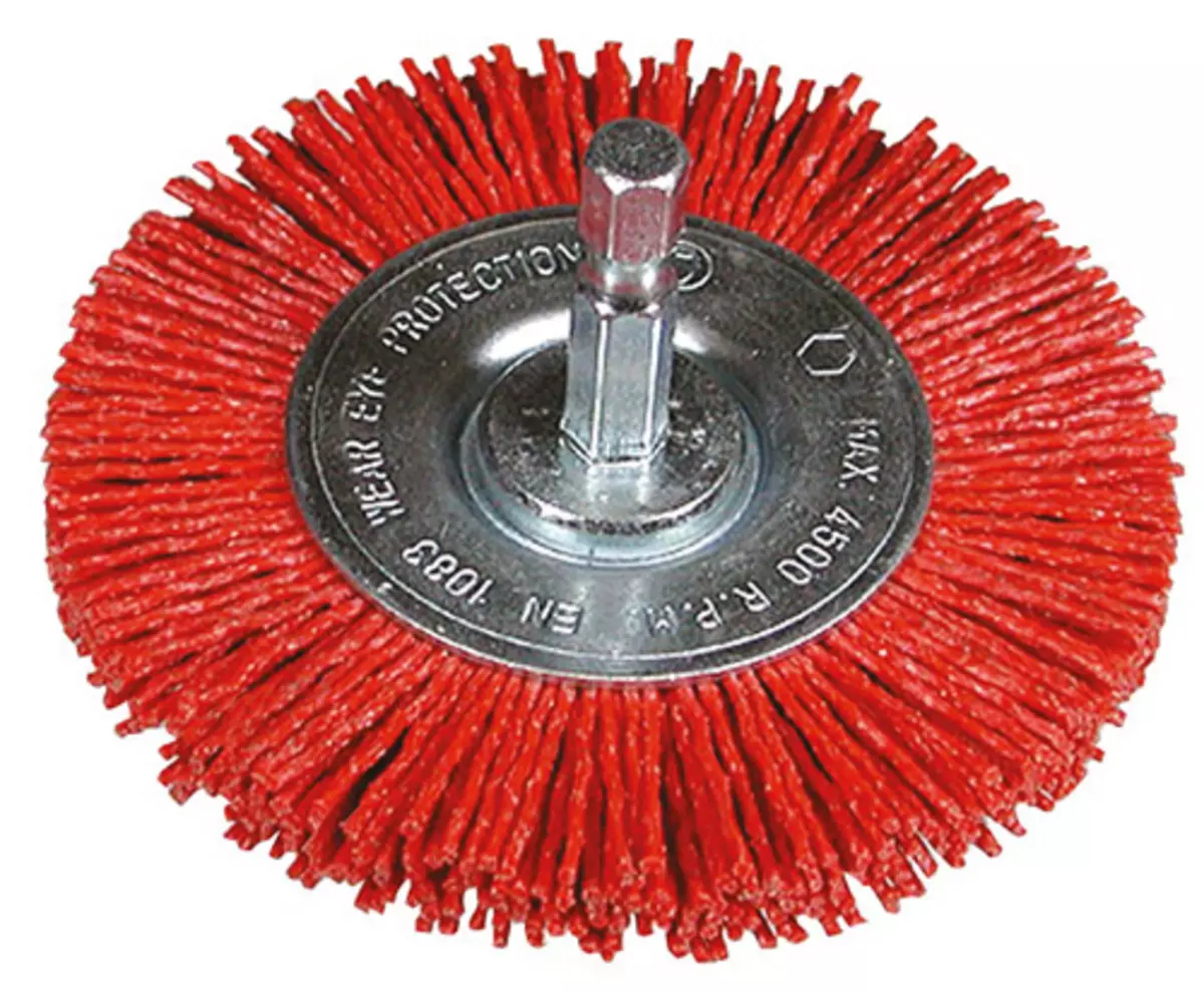 Brosse circulaire 75 avec queue 1/4" nylon fin - HIKOKY - 751329