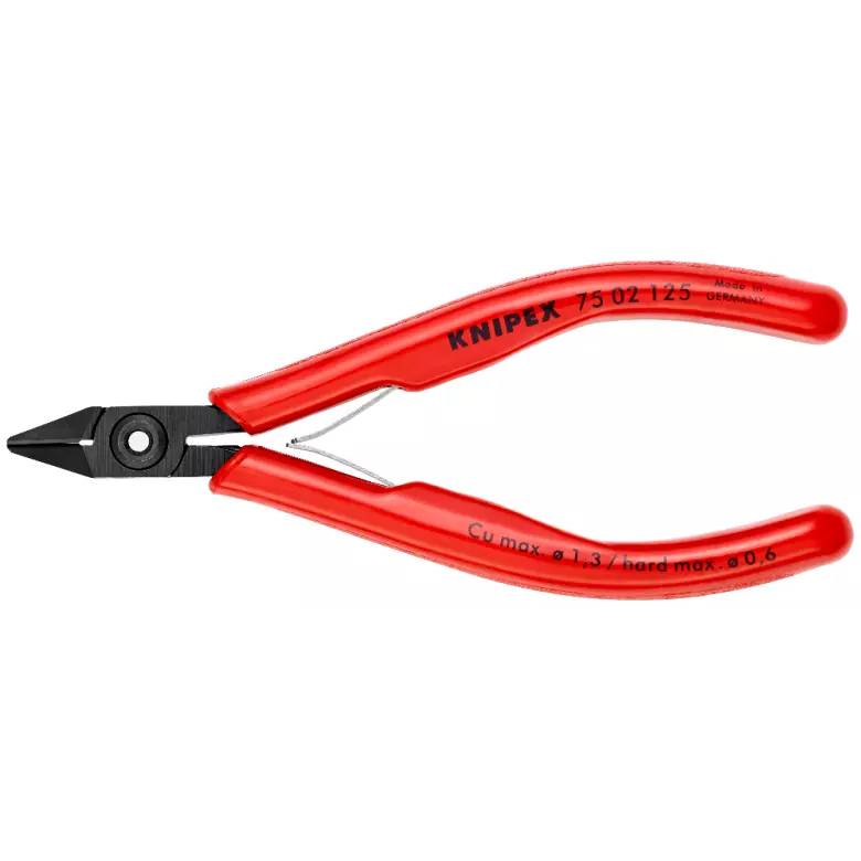 Pince coupante de côté KNIPEX pour l'électronique - 125 mm - 75 02 125