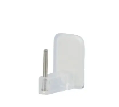 Support adhésif transparent pour tringle vitrage