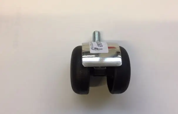 Roulette série Jumelée 50mm Chrome avec vis M10