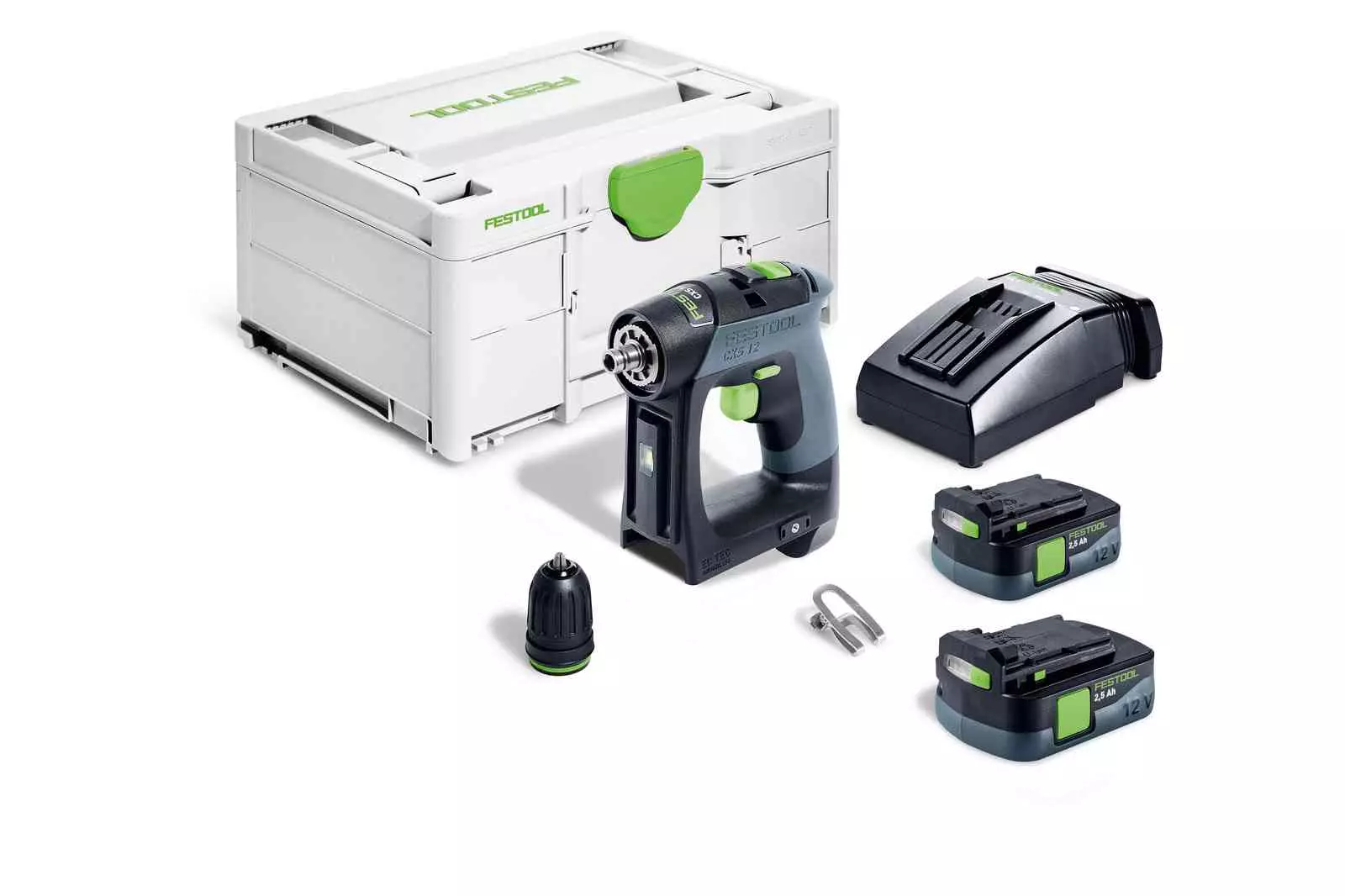 Perceuse-visseuse sans fil CXS 12 2,5-Plus - FESTOOL - avec 2 batteries 12V 2.5 Ah - chargeur - systainer - 576864
