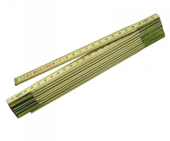 Double mètre bois naturel 2M