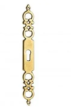 Entrée de meuble rustique "Régence" laiton poli