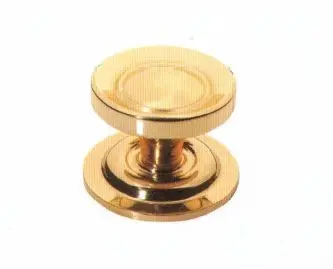 Bouton de porte contemporain 120/1V Laiton Poli verni