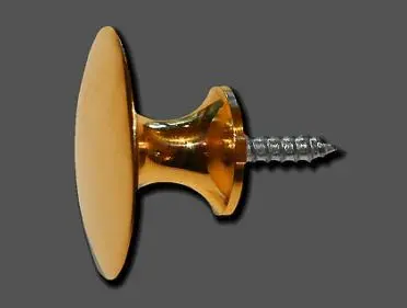 Bouton lentille en Laiton Poli N.30-[Diamètre:30mm]