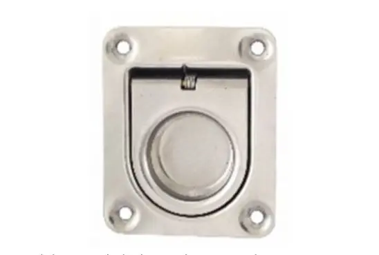 Poignée à encastrer de plancher avec anneau à cuvette Inox