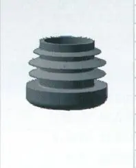 Embout de tube rond entrant plastique noir-[Diamètre:50mm]