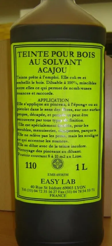 Teinte au solvant Réf 0110-[Teintes:Merisier]