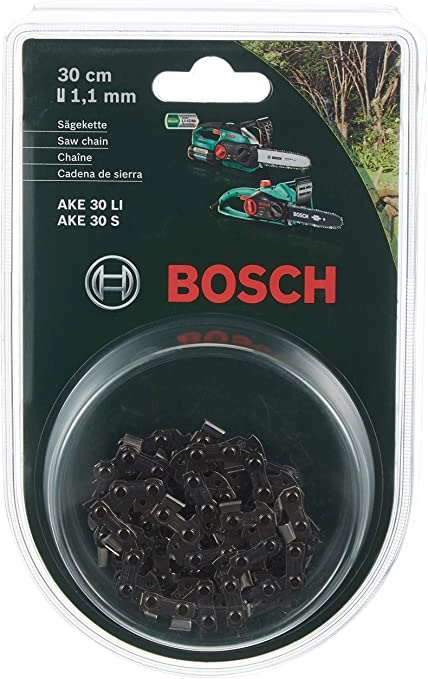 Chaîne 30 cm BOSCH pour AKE 30 à clé et AKE 30 LI (1.1 mm) - F016800256