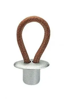 Poignée de meuble boucle cuir clair