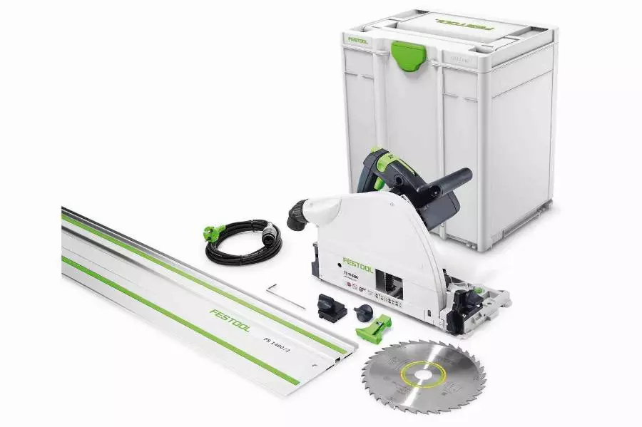 Scie circulaire TS 75 EBQ-Plus-FS - 1600W Ø210 mm - FESTOOL - avec Rail FS 1400/2 + lame Wood universal - 576115