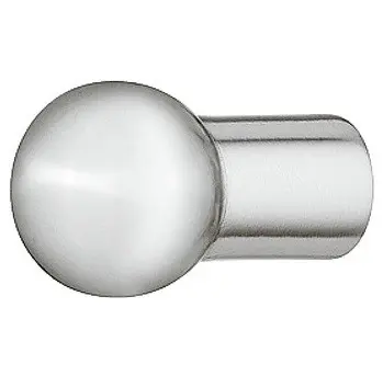 Bouton rond zamak chromé poli 12x26mm