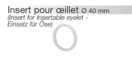 Insert plastique pour oeillet 40mm