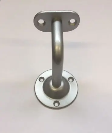 Support main courante coudé Alu argent