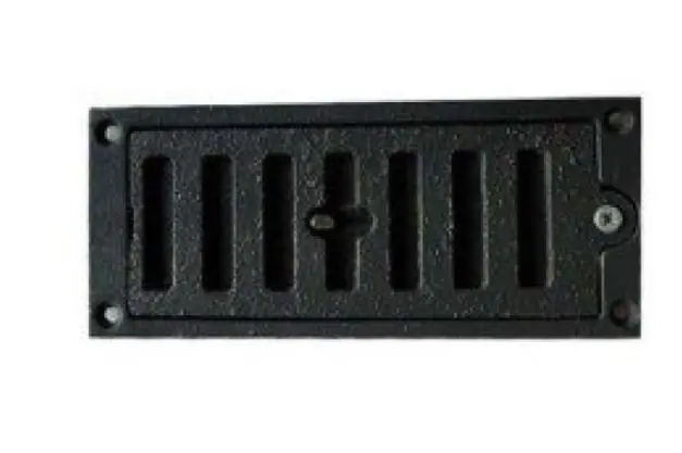 Grille de cheminée réglable fonte noire 220x110mm