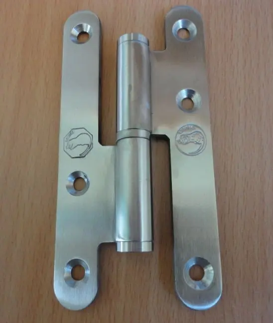 Paumelle "LOUTRE" INOX 140 x 55 Bout rond-[Sens:Gauche]